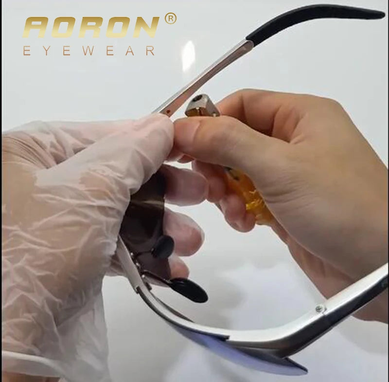 AORON – lunettes de soleil polarisées pour hommes, monture en aluminium et magnésium, lunettes de Sport rétro pour conducteur, lunettes de soleil UV400 Anti-éblouissement