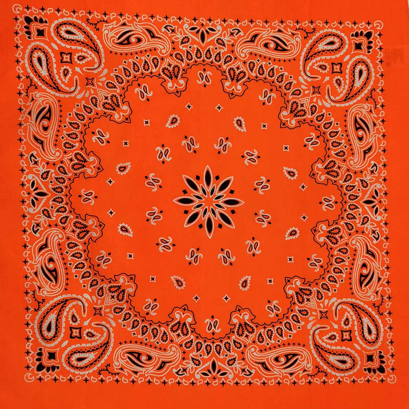 Nouvelle mode Hip Hop 100% coton Bandana carré écharpe 55 cm * 55 cm noir rouge Paisley bandeau imprimé pour femmes/hommes/garçons/filles