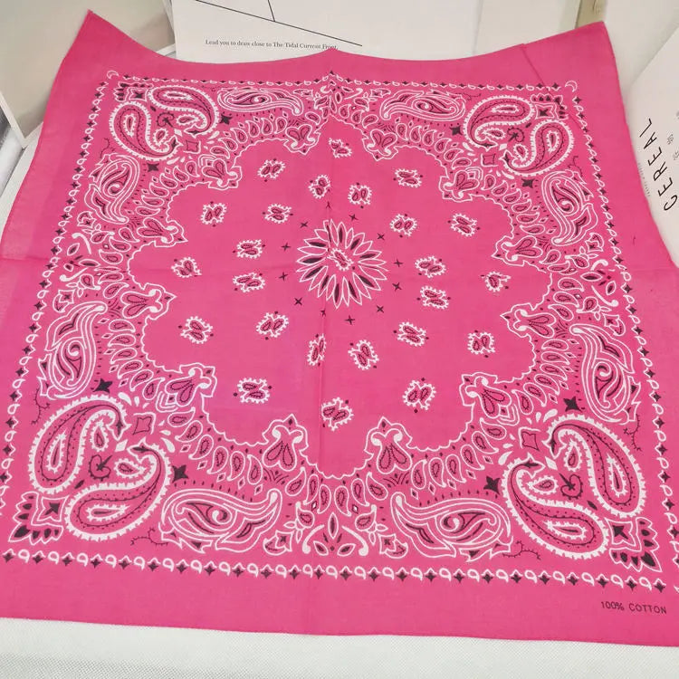 Nouvelle mode Hip Hop 100% coton Bandana carré écharpe 55 cm * 55 cm noir rouge Paisley bandeau imprimé pour femmes/hommes/garçons/filles