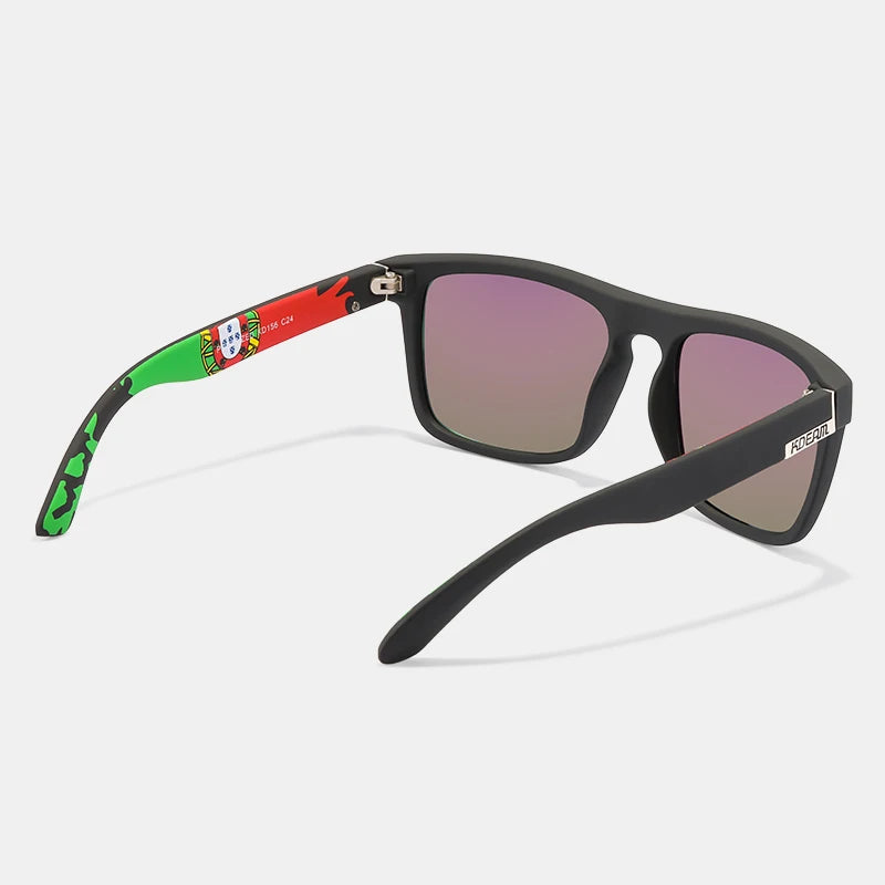 KDEAM-Lunettes de soleil polarisées pour hommes, lunettes de soleil miroir tout adaptées, design classique, boîte de marque CE, mode