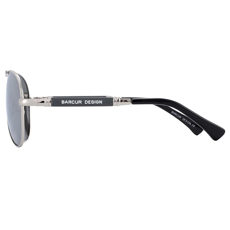 BARCUR Design titane alliage lunettes de soleil polarisées hommes lunettes de soleil femmes pilote dégradé lunettes miroir nuances