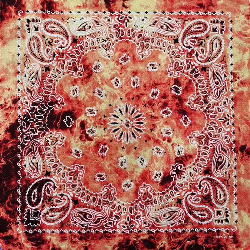 Nouvelle mode Hip Hop 100% coton Bandana carré écharpe 55 cm * 55 cm noir rouge Paisley bandeau imprimé pour femmes/hommes/garçons/filles