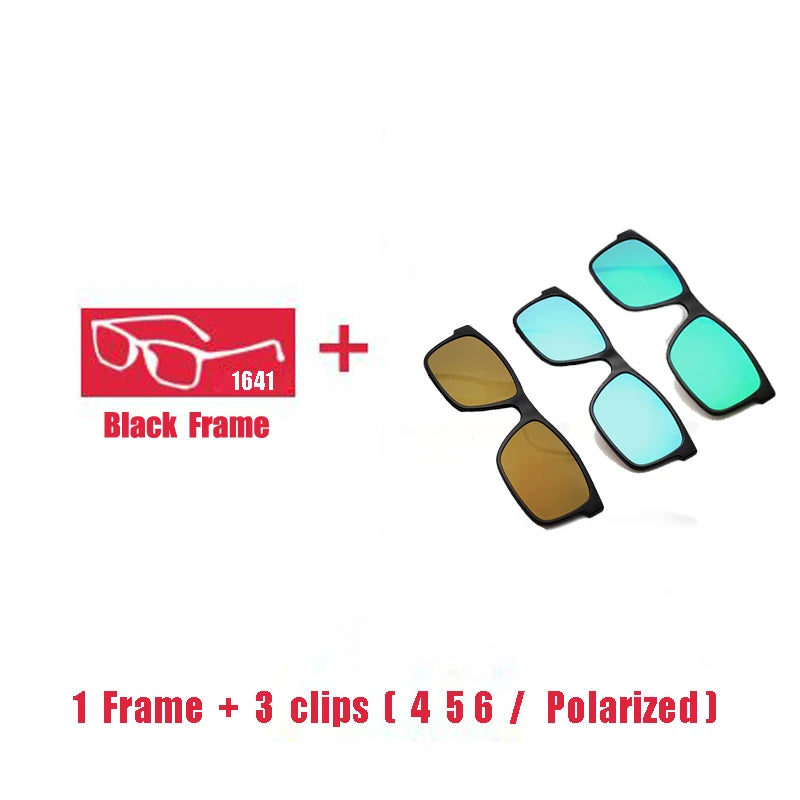 Lunettes marque designer polarisé aimant pince lunettes cadre hommes femmes myopie lunettes de Prescription optique lunettes de soleil lunettes