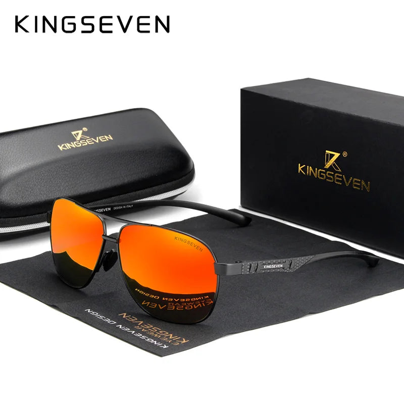 KINGSEVEN-Lunettes de soleil polarisées en aluminium pour homme et femme, verres de marque, protection des yeux, UV400, 2024