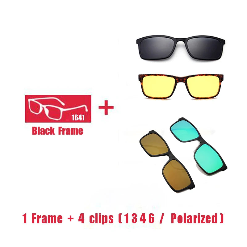 Lunettes marque designer polarisé aimant pince lunettes cadre hommes femmes myopie lunettes de Prescription optique lunettes de soleil lunettes