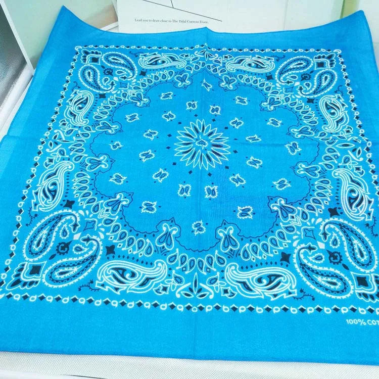 Nouvelle mode Hip Hop 100% coton Bandana carré écharpe 55 cm * 55 cm noir rouge Paisley bandeau imprimé pour femmes/hommes/garçons/filles