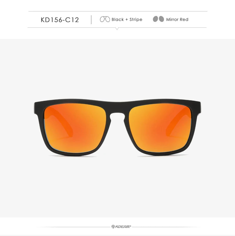 KDEAM-Lunettes de soleil polarisées pour hommes, lunettes de soleil miroir tout adaptées, design classique, boîte de marque CE, mode