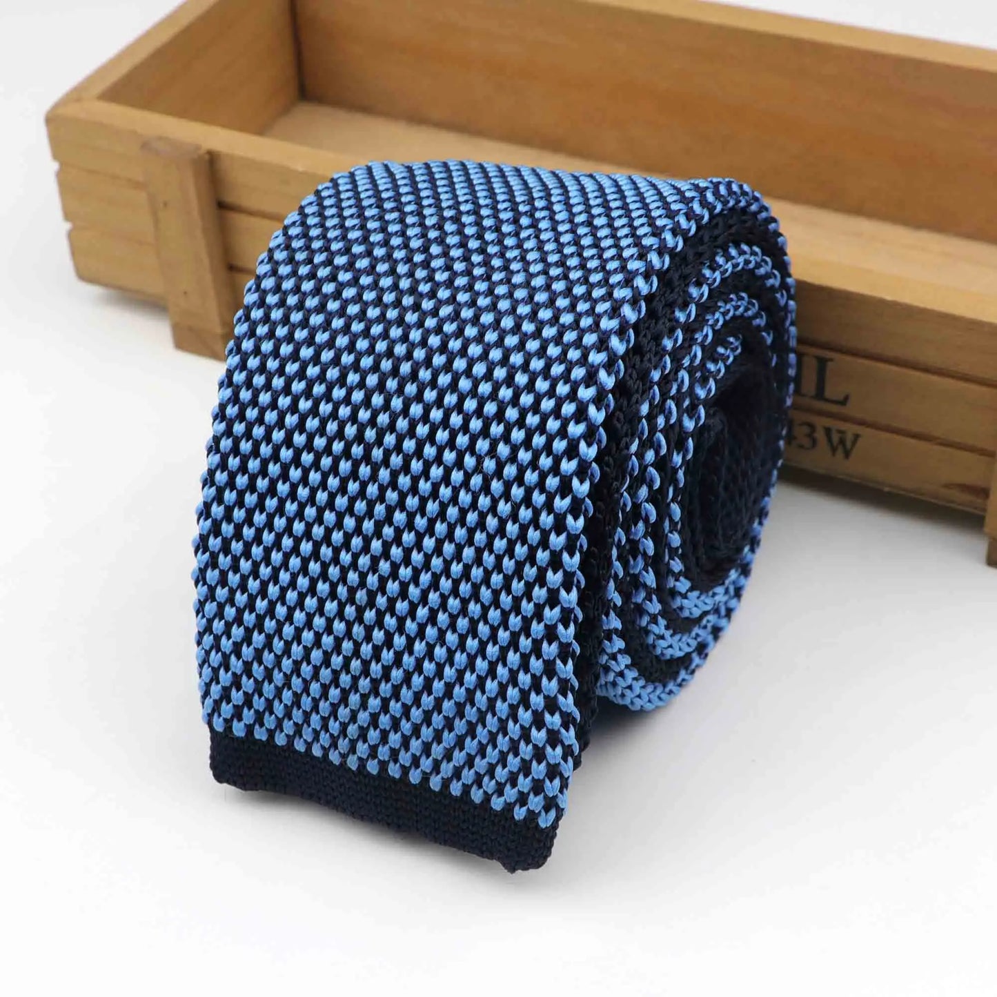 Mode hommes cravate colorée tricot cravates tricotées cravate couleur unie étroit mince maigre tissé plaine Cravate cravates étroites