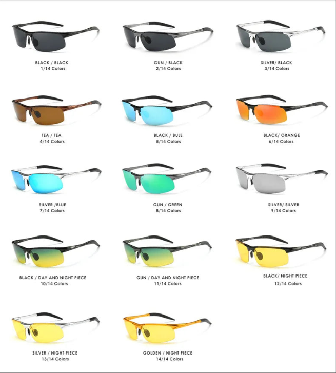 AORON – lunettes de soleil polarisées pour hommes, monture en aluminium et magnésium, lunettes de Sport rétro pour conducteur, lunettes de soleil UV400 Anti-éblouissement