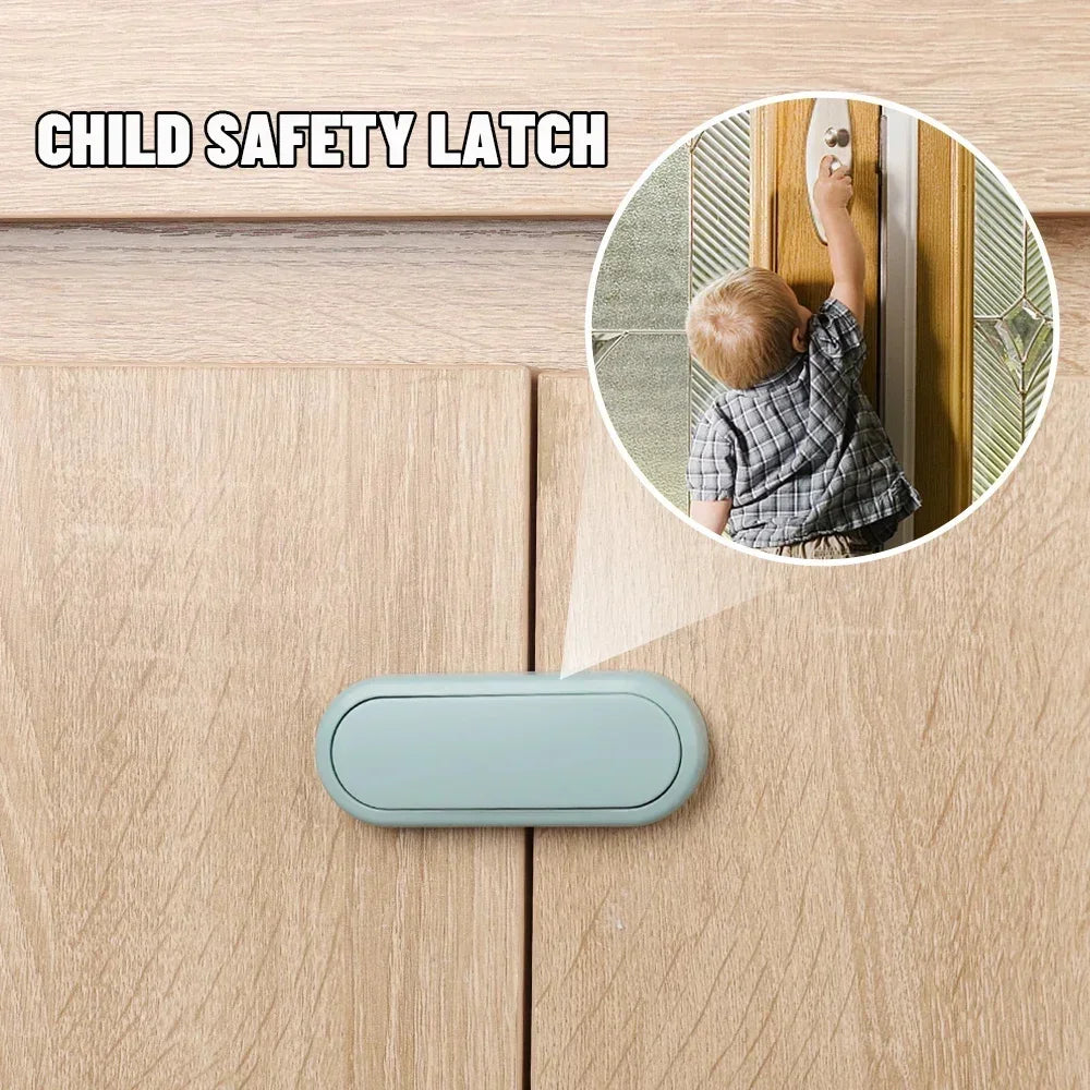Loquet de sécurité pour tiroir d'enfant, 5 pièces, Protection de porte d'armoire, Anti-pincement pour bébé, serrure Invisible à main, serrure de porte opposée pour garde-robe