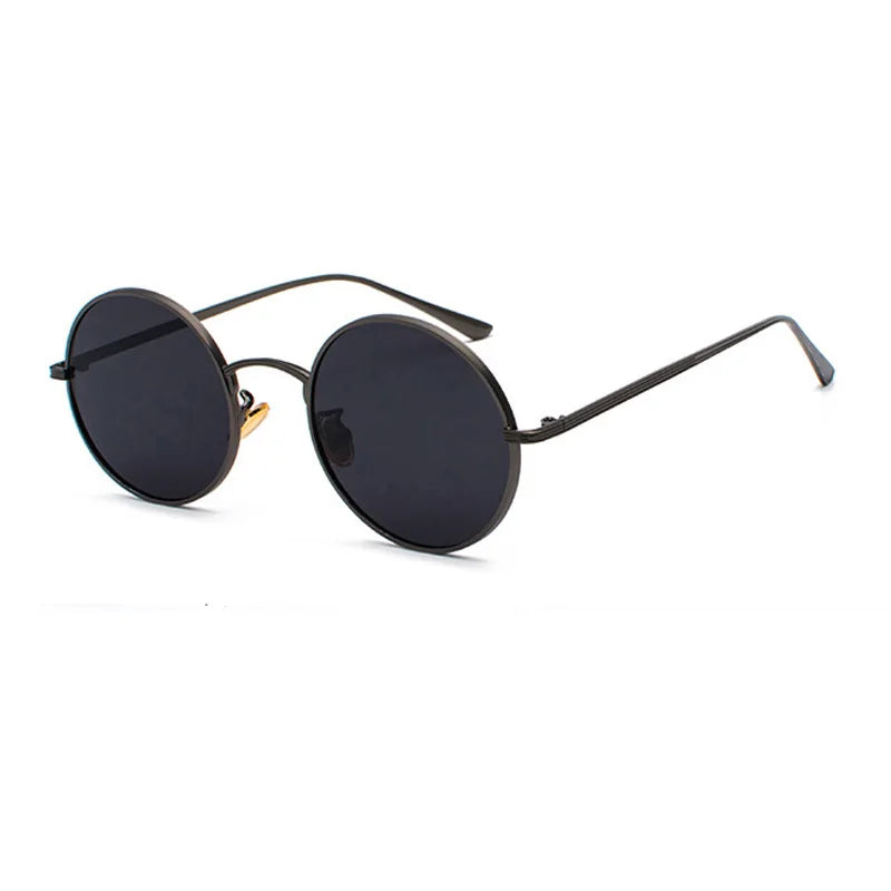 SHAUNA Super rond femmes lunettes de soleil marque concepteur mode hommes vert foncé lentille nuances UV400