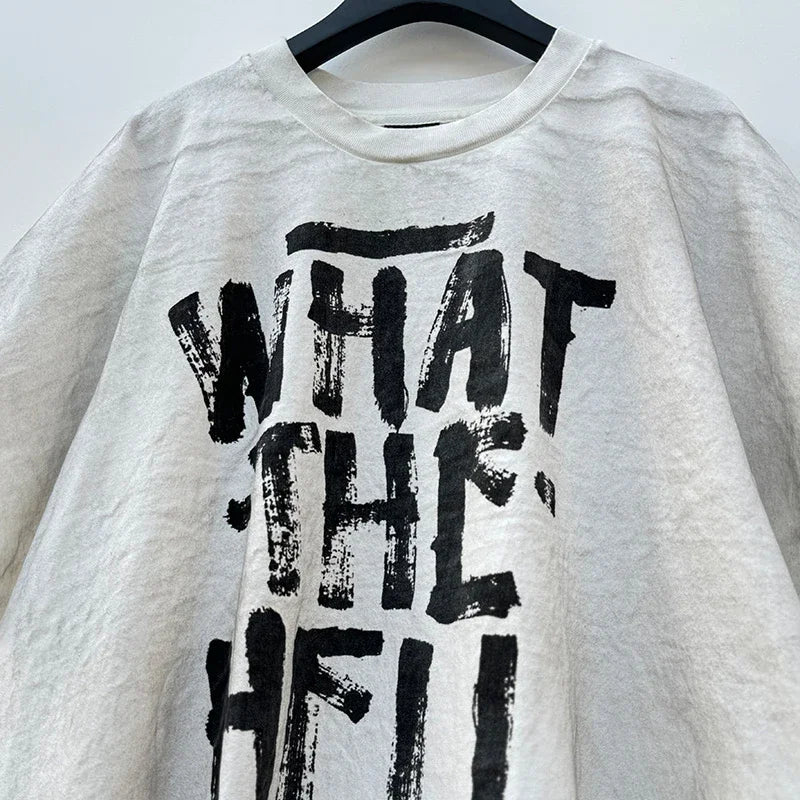 Graphics Print Vintage Washed Black Dirty Sleeveless T-Shirt Men Women Hip Hop Oversized Box Tee Best Quality Cotton T Shirt
