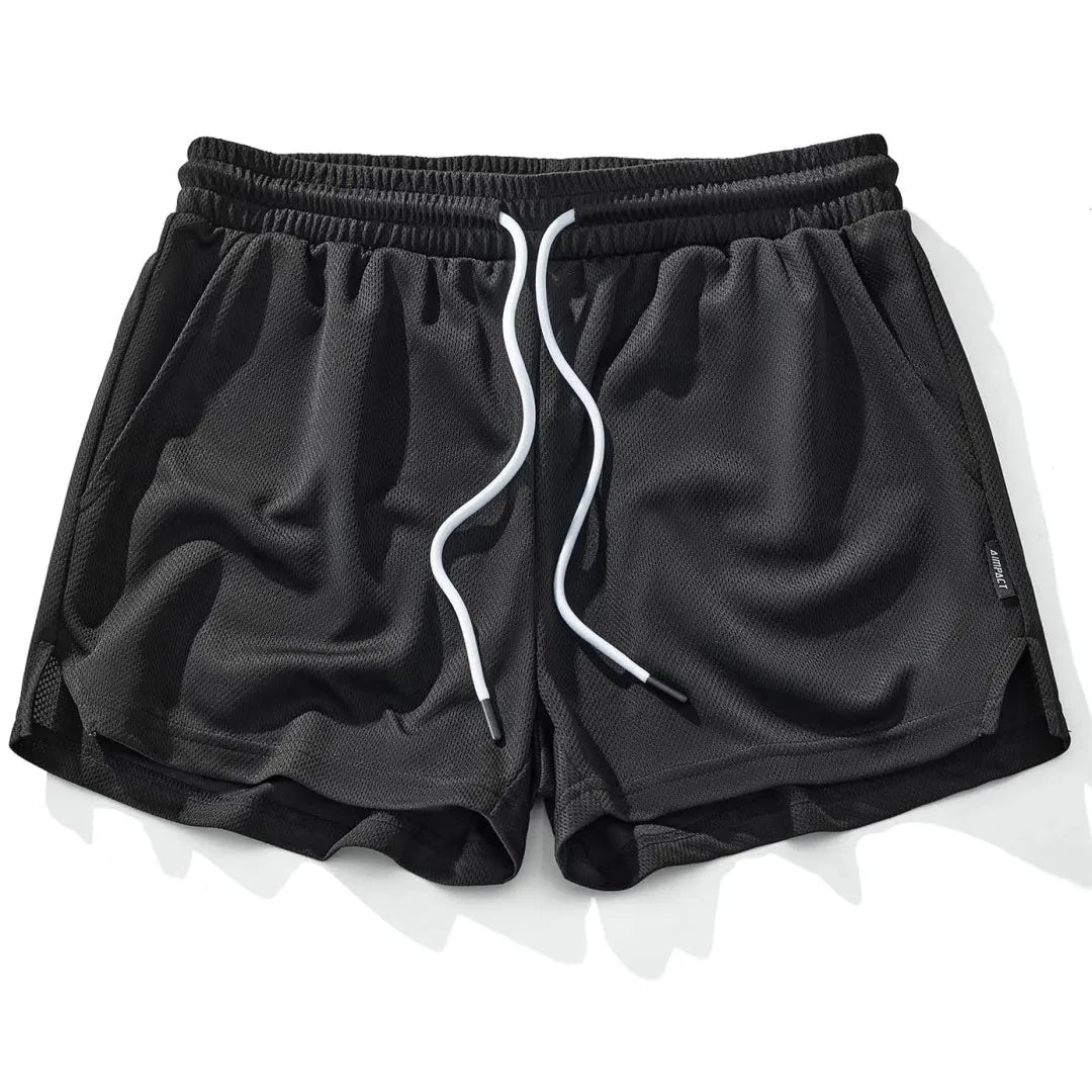 AIMPACT Men's Gym Workout Shorts Mesh Lightweight Bodybuilding Shorts Training Running Sports Jogger with Pockets