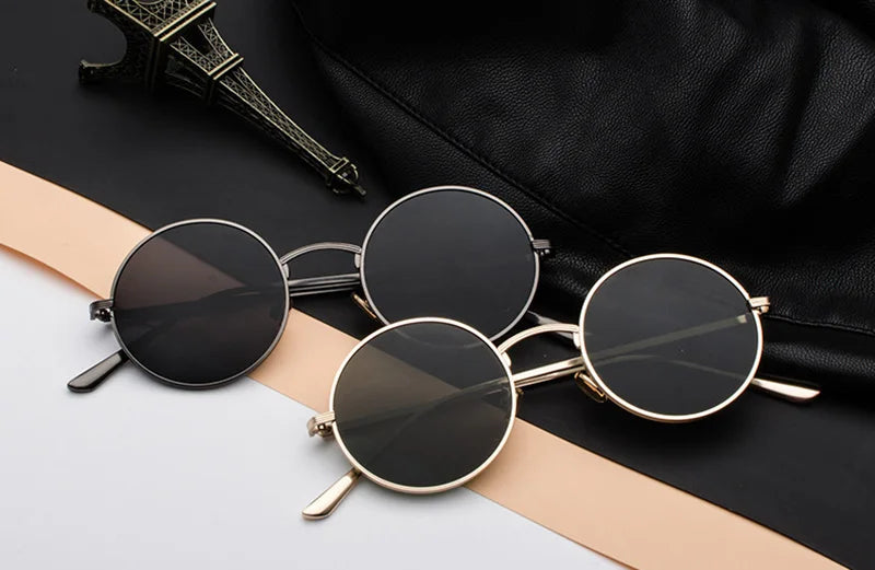 SHAUNA Super rond femmes lunettes de soleil marque concepteur mode hommes vert foncé lentille nuances UV400
