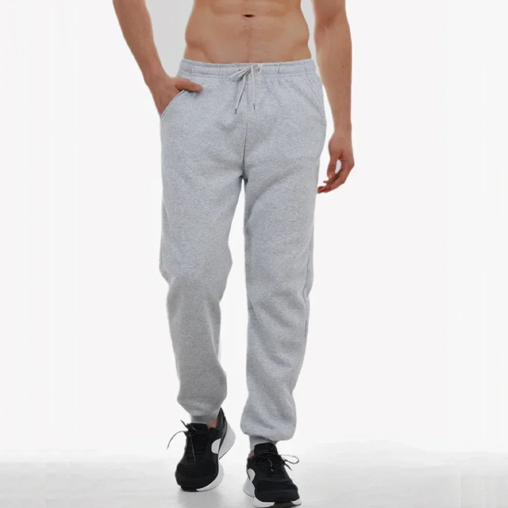 Men's Casual Sweatpants Spring Autumn Printed Jogger Pants Gym Sports Fitness Trousers Mid Waist Drawstring Training Fleece Pant