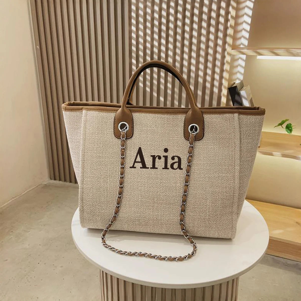Personalized Teacher Tote Bag Custom Name Gift for Women School Classroom Appreciation Present Teacher Day Gift Fashion Handbag