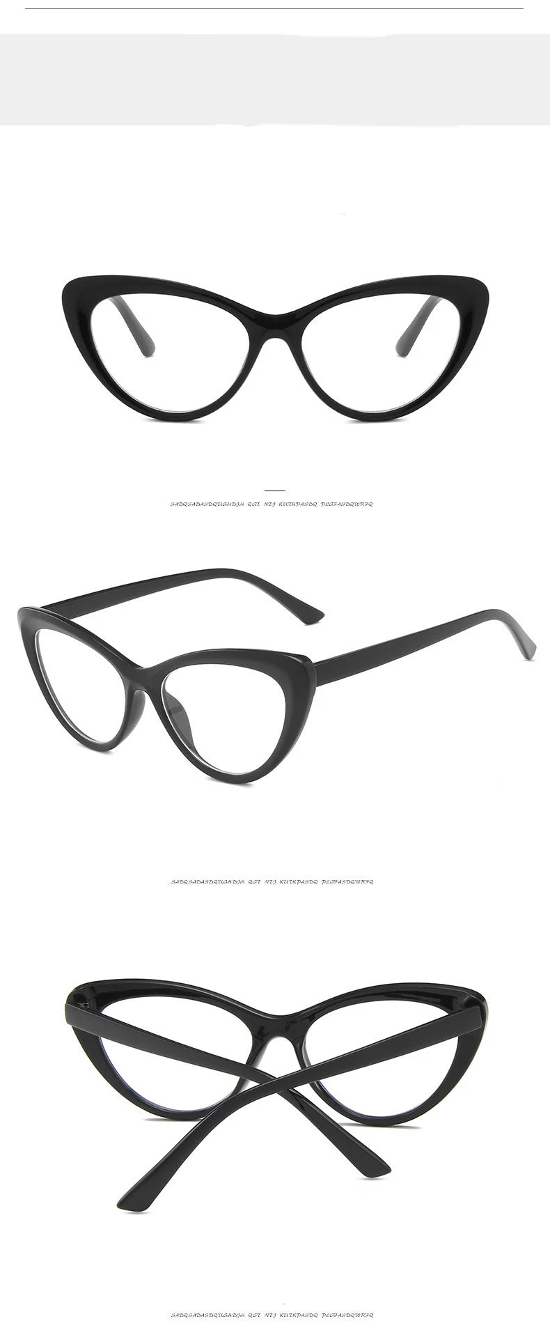 R54548 Eyes Flat Eyeglasses for Women Anti Blue Light Retro Transparent Fashion Glasses Optical Frame