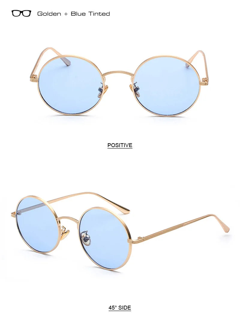 SHAUNA Super rond femmes lunettes de soleil marque concepteur mode hommes vert foncé lentille nuances UV400