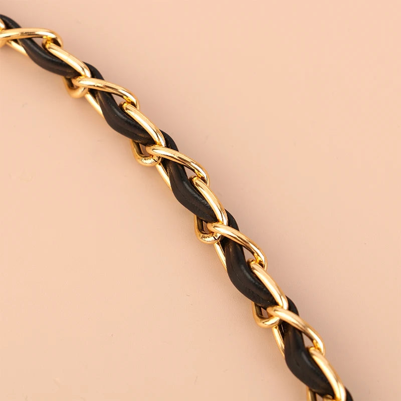 120cm Purse Chain Strap Crossbody Handbag Chains Replacement Leather Shoulder Bag Chain Straps Diy Women Girl Bag Part Accessory