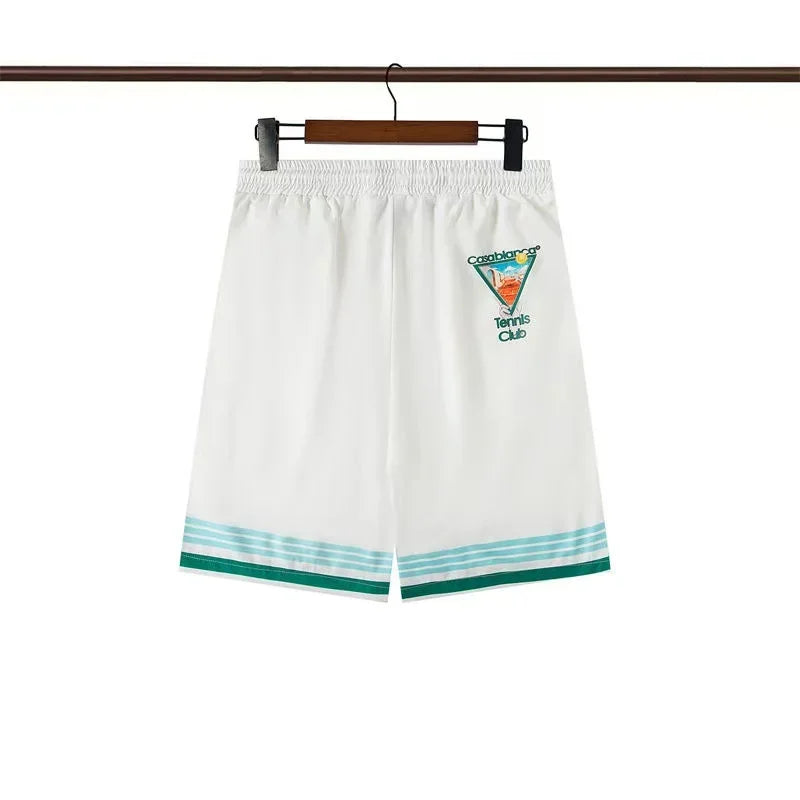 2023 Summer New American Niche Trendy Brand Men's Casual Shorts  Trendy 3D  Printed Quick Drying Short Pants Loose Fit