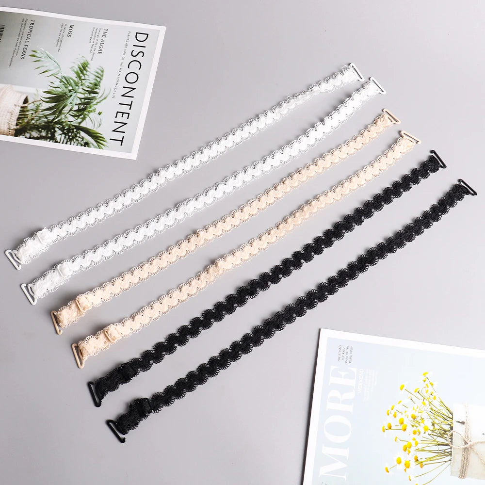 3-color lace Serpentine bra Straps Straps replaceable invisible bra straps Removable elastic adjustable