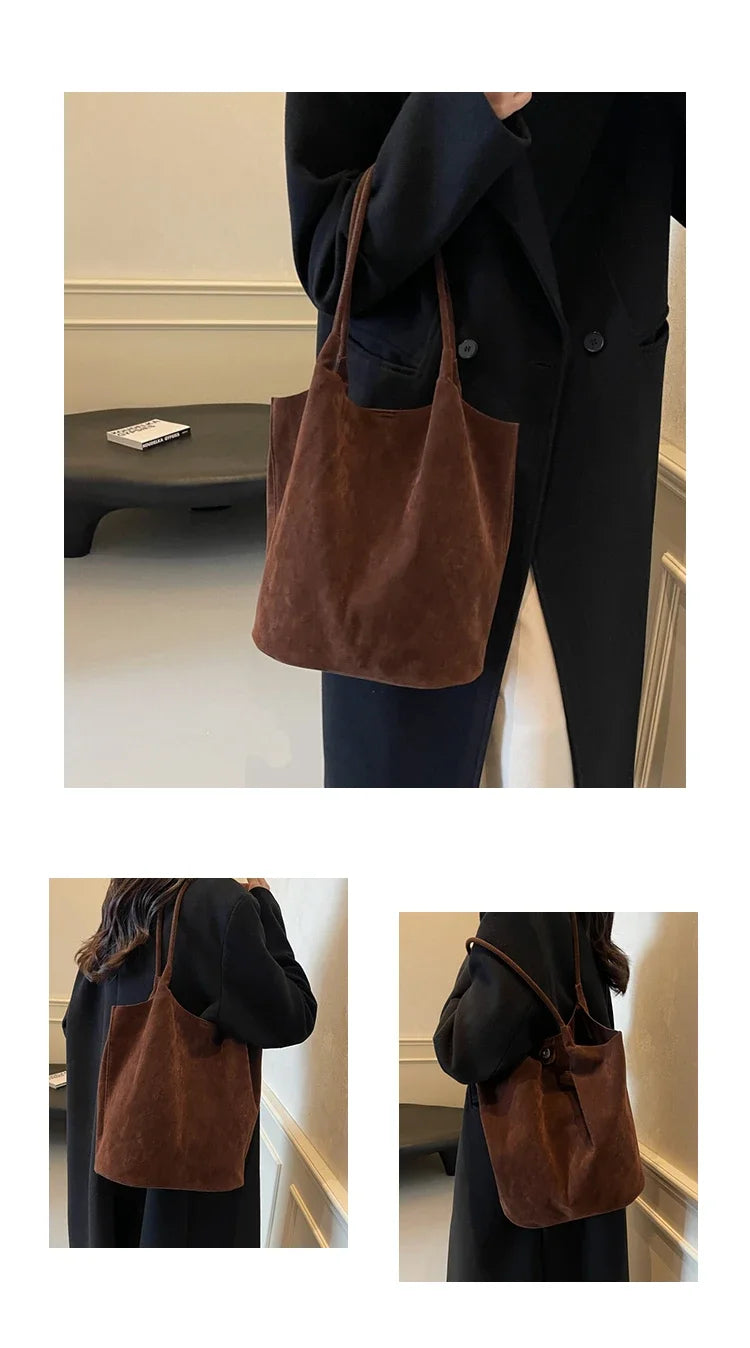 Single Shoulder Bag for Women's Fashion, Large Capacity 2024 New Autumn and Winter Versatile Commuting Tote Bag Un Sac Épaule