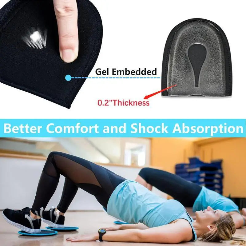 2 Pieces Pain Relief for Plantar Gel Heel Pad Fasciitis Socks Worn in Shoes Thin Heel Spur Foot Skin Care Protector Heel Sleeves