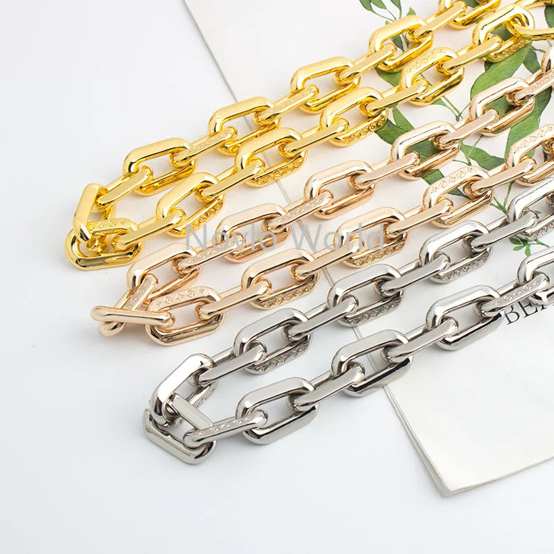 1-5 Pcs Metal Chain Shoulder Strap Chain and Spring Buckle Replaceable Leather Handles for Bag Shoulder Bag Handbags Accessories