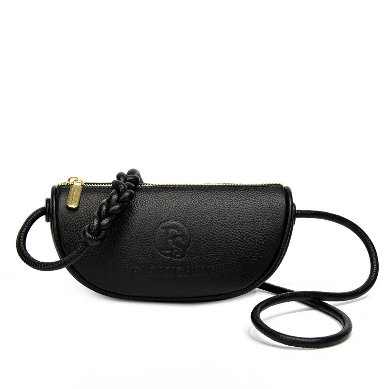 Brand Fashion Mini Bags Trend Designer Handbags Women'S Genuine Leather Casual Lady Shoulder Black Crossbody Bag for Girl