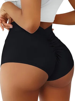 Women's high waisted yoga shorts for spring and summer exercise gym workout dance hot pants