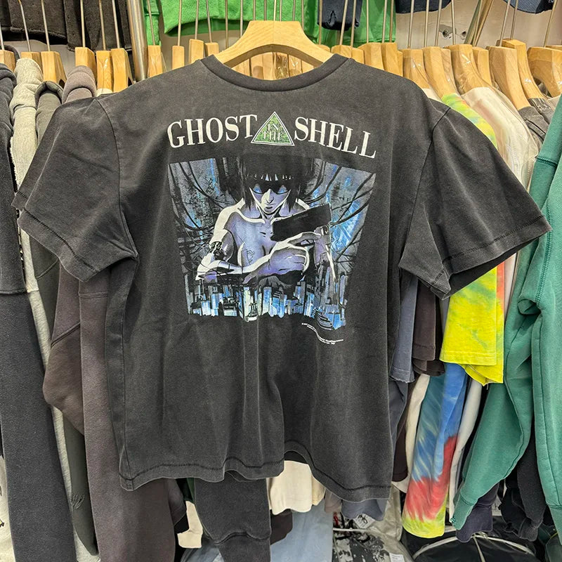 Saint High Quality Casual Loose Smiling Print Men T Shirt