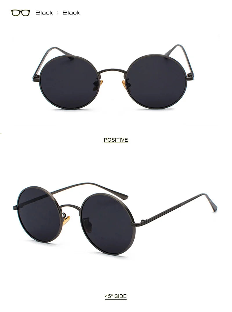 SHAUNA Super rond femmes lunettes de soleil marque concepteur mode hommes vert foncé lentille nuances UV400