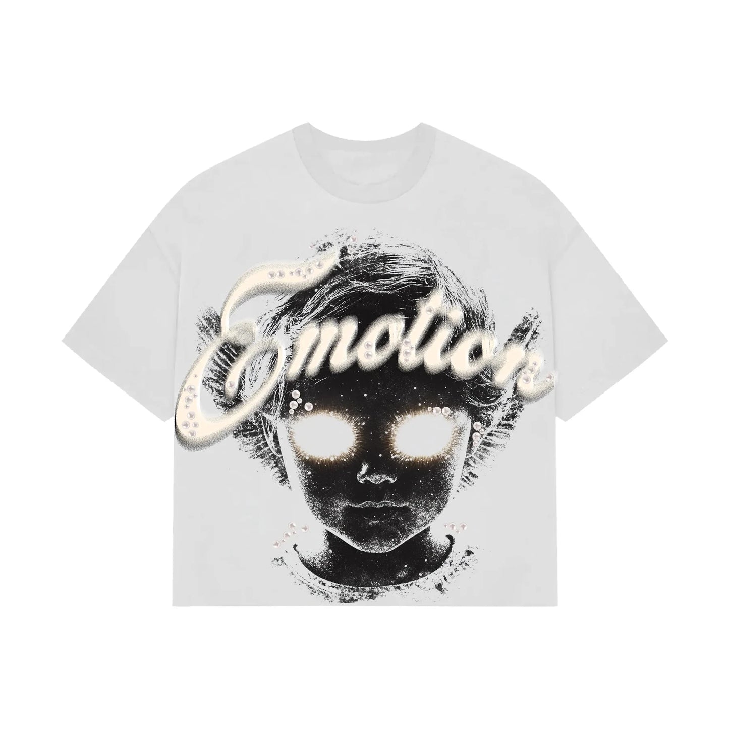 Summer Letter Rhinestone Short Sleeve Tshirts for Men White Streetwear Cotton Loose Crew Neck Top Tees Oversized Unisex Tshirt