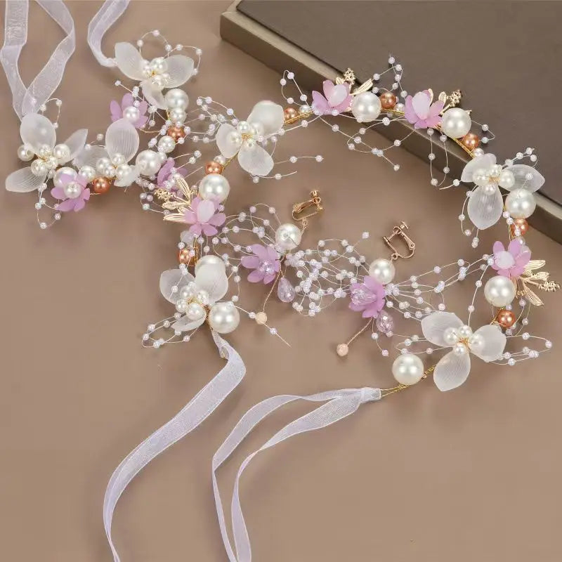 Super fairy beautiful children's headwear beautiful garland head flower girl's hair slings performance festive wrist flower head