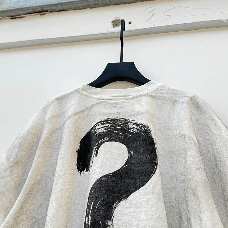 Graphics Print Vintage Washed Black Dirty Sleeveless T-Shirt Men Women Hip Hop Oversized Box Tee Best Quality Cotton T Shirt