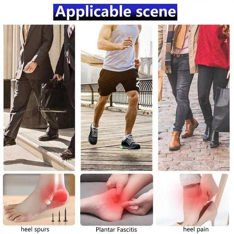 2 Pieces Pain Relief for Plantar Gel Heel Pad Fasciitis Socks Worn in Shoes Thin Heel Spur Foot Skin Care Protector Heel Sleeves