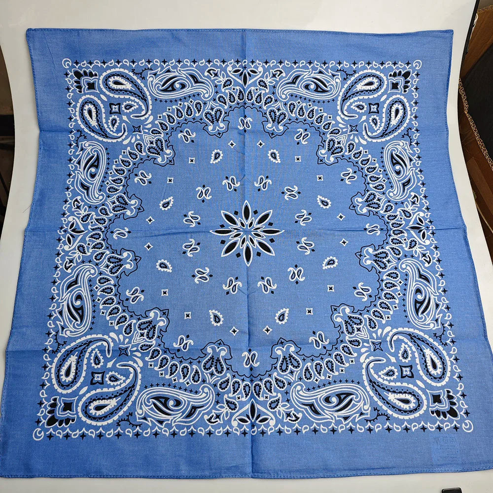 Nouvelle mode Hip Hop 100% coton Bandana carré écharpe 55 cm * 55 cm noir rouge Paisley bandeau imprimé pour femmes/hommes/garçons/filles
