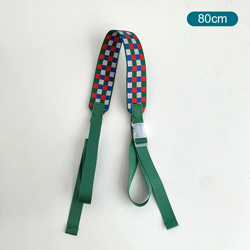 Embroidery Nylon Adjustable Shoulder Bag Strap Pull Button Colorful Sport Style Bag Extension Straps Unisex Bag Accessories
