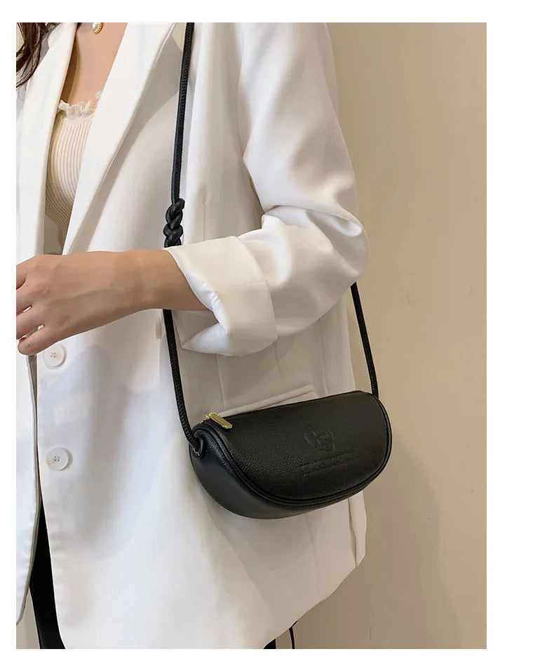 Brand Fashion Mini Bags Trend Designer Handbags Women'S Genuine Leather Casual Lady Shoulder Black Crossbody Bag for Girl