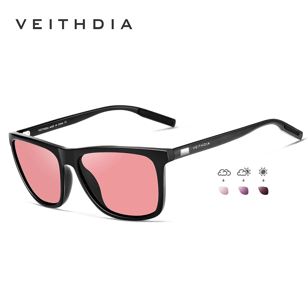 VEITHDIA marque lunettes de soleil unisexe rétro aluminium + TR90 lunettes de soleil polarisées lentille Vintage lunettes de soleil pour hommes/femmes 6108