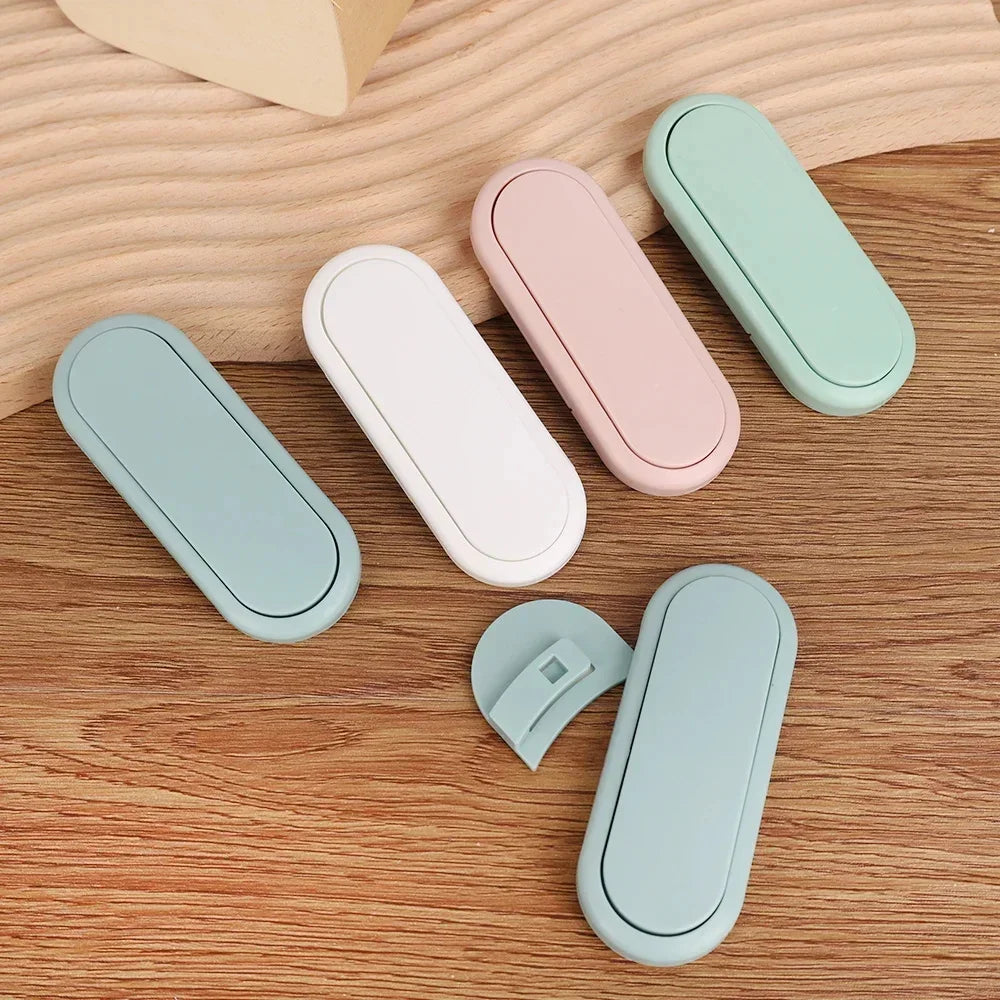Loquet de sécurité pour tiroir d'enfant, 5 pièces, Protection de porte d'armoire, Anti-pincement pour bébé, serrure Invisible à main, serrure de porte opposée pour garde-robe