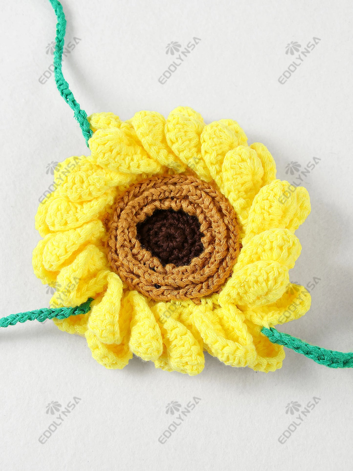 2 Piece Bikini Set 2025 Summer Yellow Sunflower Crochet Swimsuit Suit Set Beach Wear Bikinis Cover-up Women Bathing Suits K224
