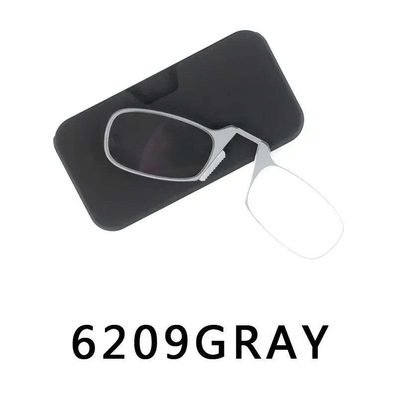 Pince-nez lunettes de lecture homme haute qualité hommes Portable mousse lunettes de nez pour personnes âgées lunettes transparentes avec étui