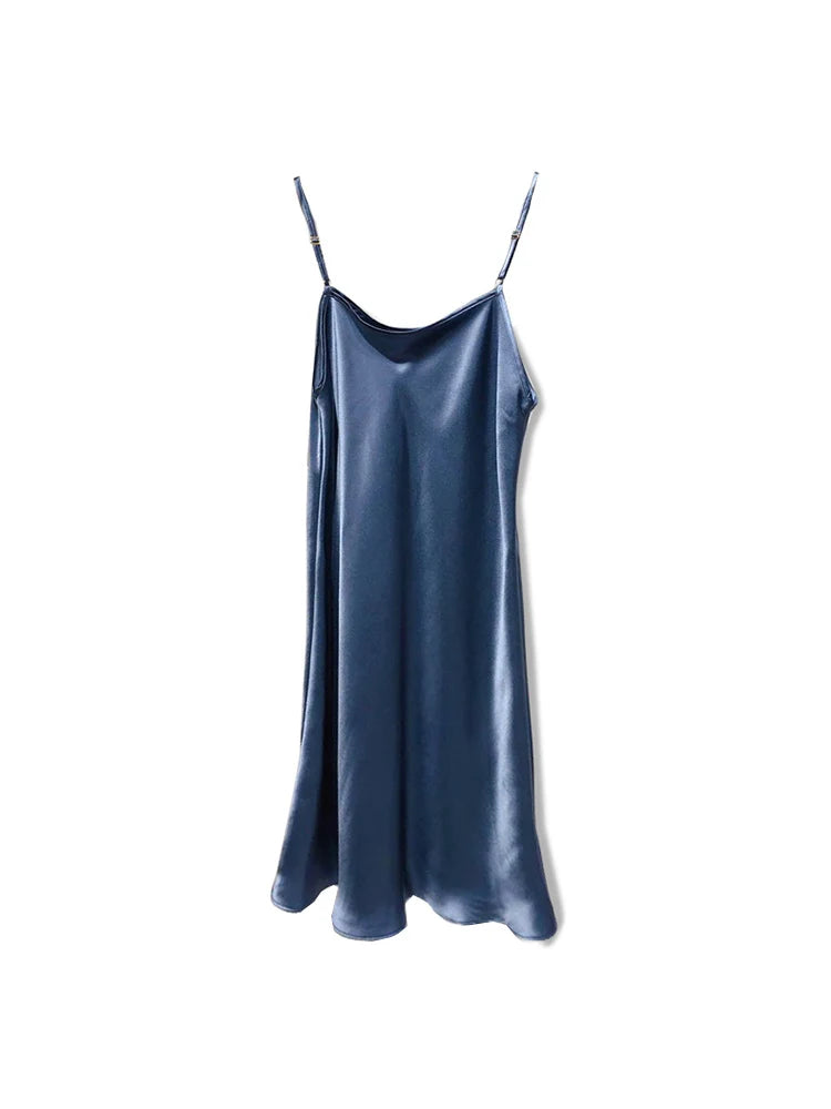 SuyaDream femme Mini robe 19mm 100% vraie soie sans manches solide Spaghetti sangle robes de nuit 2025 élégant Chic vêtements