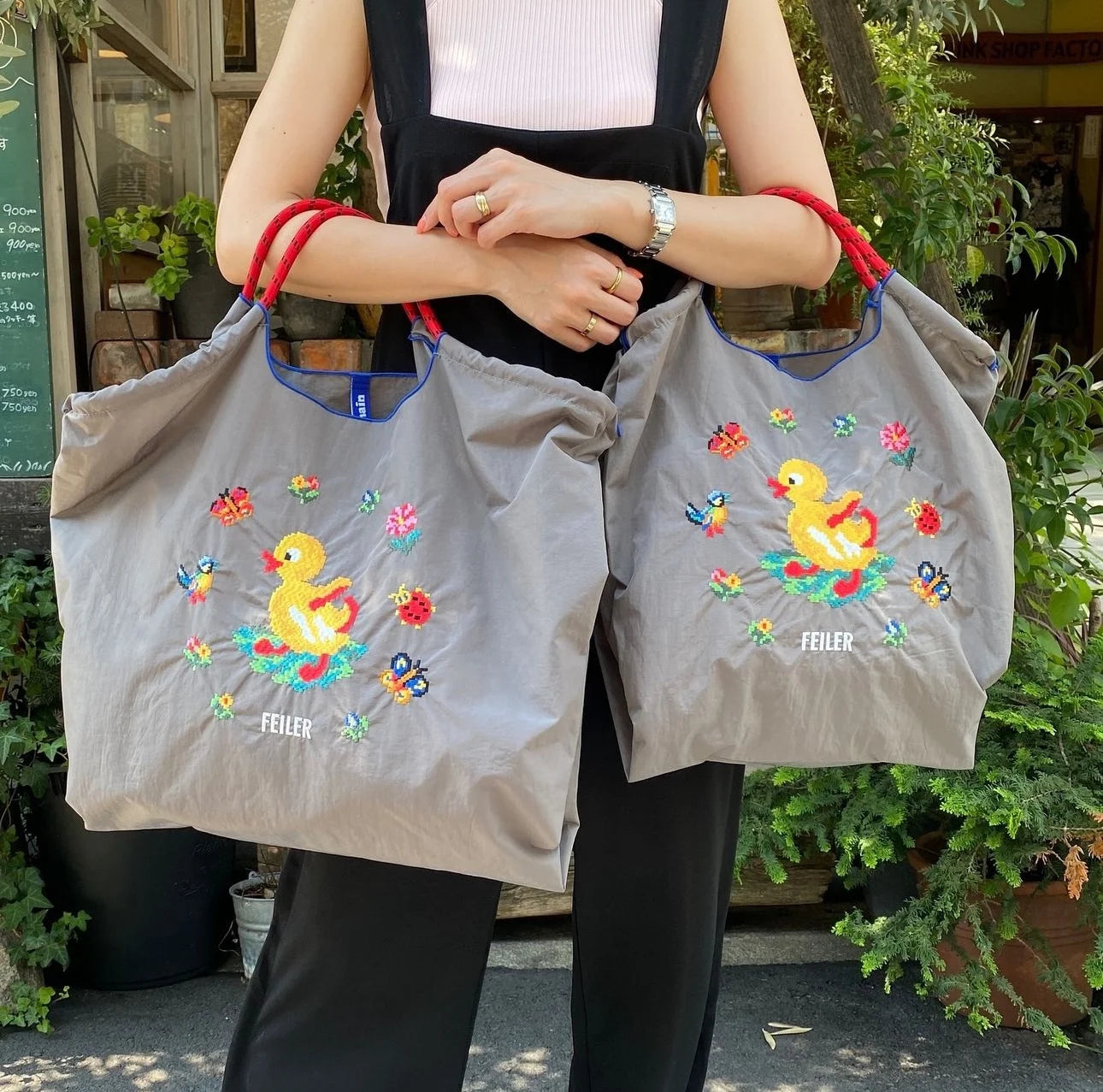 FEILER Oxford Cloth Large Draw String Hand Bag Capacity Portable Shoulder Bags Foldable Bag Embroidery Luxury Designer Bags