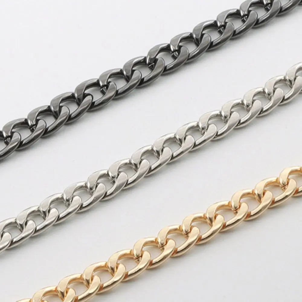 120cm Metal Bag Chain Replacement Shoulder Bag Strap Handbag Handle Chain Purse Chain Belt Metal Chain DIY Bag Accessories Gold
