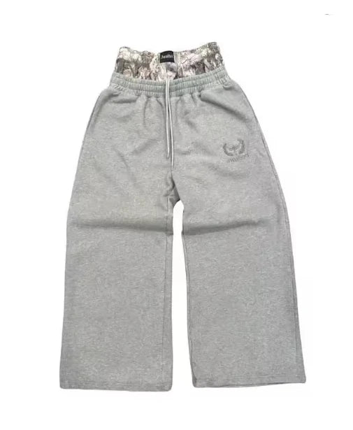 Men's Women's Gray Casual Pants Y2k Embroidered Camouflage Functional Tactical Functional Premium Jogging Drawstring Sweatpants