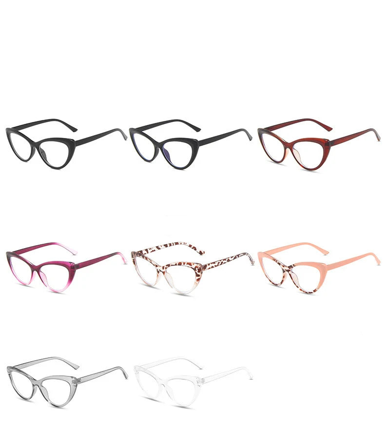 R54548 Eyes Flat Eyeglasses for Women Anti Blue Light Retro Transparent Fashion Glasses Optical Frame