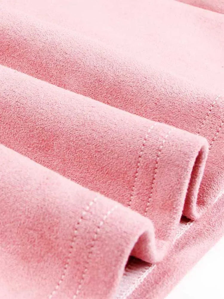 Jupe crayon mi-longue en daim multicolore pour femmes, Sexy, mode, élastique, taille haute, bureau, moulante, Saias, 2024