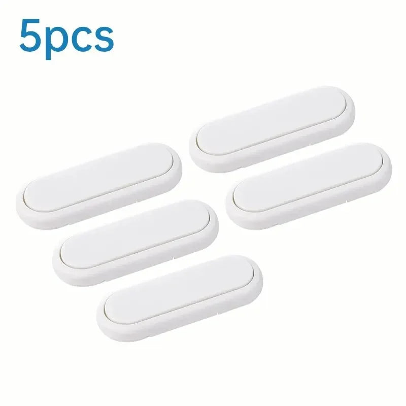 Loquet de sécurité pour tiroir d'enfant, 5 pièces, Protection de porte d'armoire, Anti-pincement pour bébé, serrure Invisible à main, serrure de porte opposée pour garde-robe
